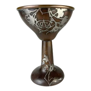 Early 20th Century Heintz Trophy Cup - Sterling Overlay on Bronze