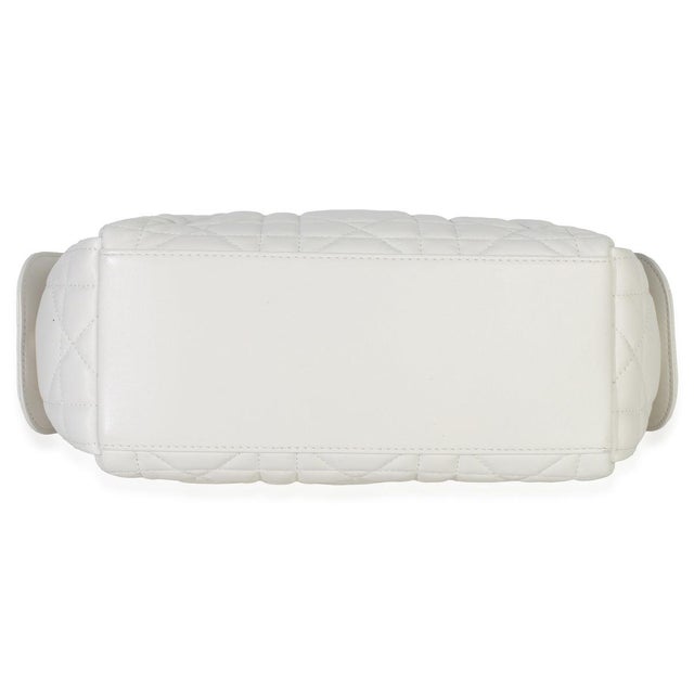 2020s Latte Lambskin Macrocannage Medium D-Dream Bag For Sale - Image 5 of 8