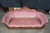 Antique Victorian American Empire Serpentine Walnut Pink Camelback Sofa Loveseat For Sale - Image 9 of 15
