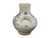 Vintage Fade Gray White Pale Blue Floral Graphic Ceramic Vase For Sale In San Francisco - Image 6 of 11