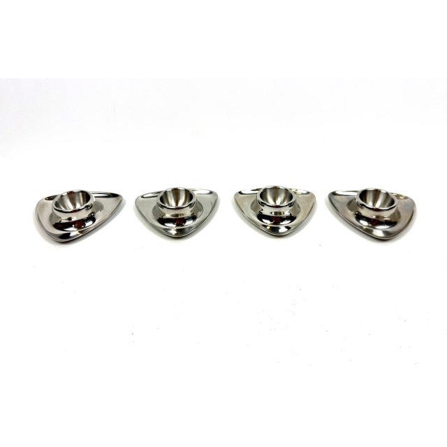 Bauhaus Egg Cups by Wilhelm Wagenfeld for WMF, 1970s, Set of 4 For Sale - Image 11 of 12