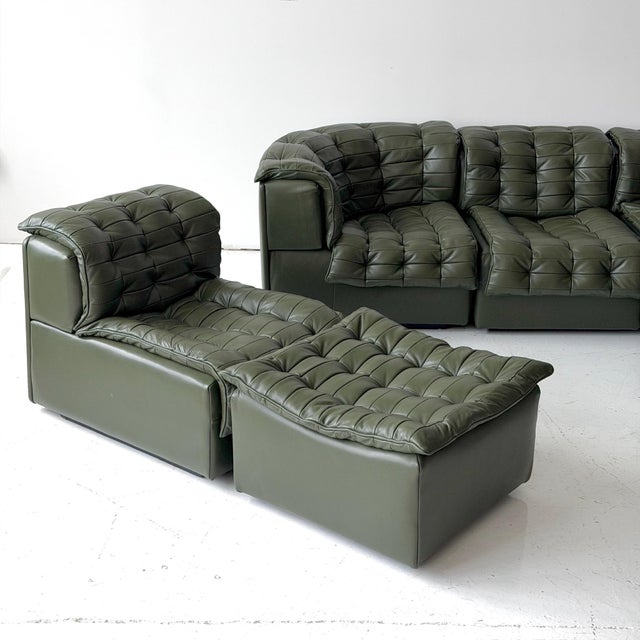 Olive 1980s Ds-11 Patchwork Modular Sectional by De Sede For Sale - Image 8 of 9