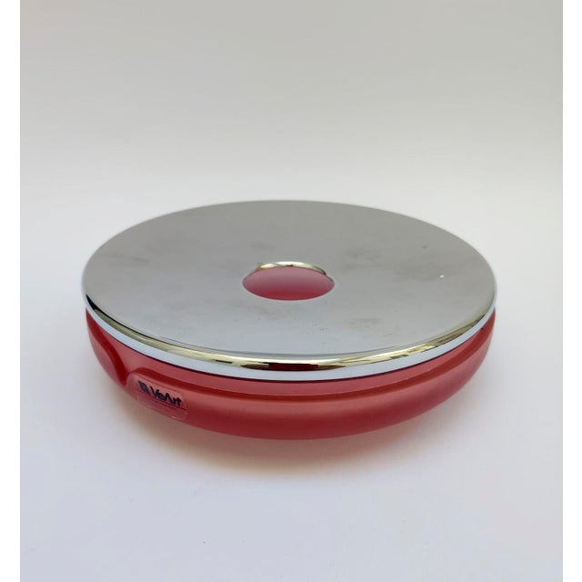 Vintage Italian Pink Murano Glass Bottle Tray and Punch Container from VeArt, 1980s, Set of 3 For Sale - Image 9 of 12