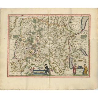 Antique Blaeu Map of Bresse & Dombes, 1642 For Sale