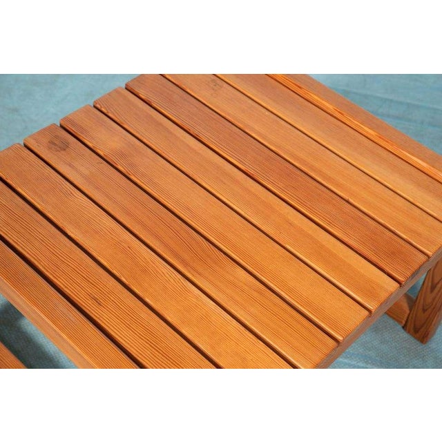 Square Japandi Side Table, 1970s For Sale - Image 6 of 11