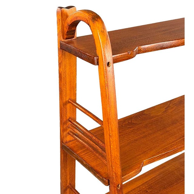 Art Nouveau Beechwood Shelf, 1910s For Sale - Image 4 of 8