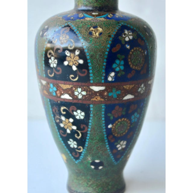 Antique Japanese Cloisonne Vase Meiji Period For Sale In Los Angeles - Image 6 of 10