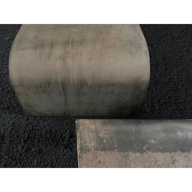 Black Contemporary Steel Tables For Sale - Image 8 of 8