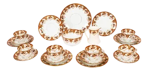 Antique Royal Albert Crown China Porcelain Tea Set, 1920s, Set of 21