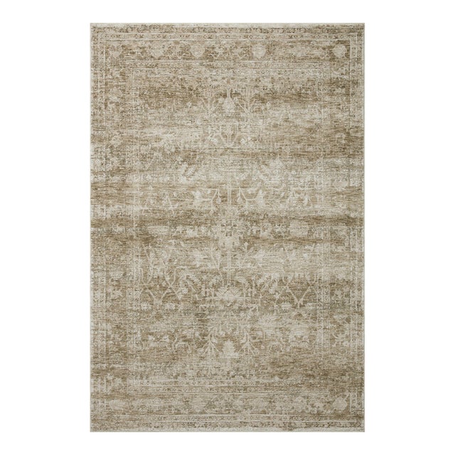 Amber Lewis x Loloi Honora Khaki / Beige 7'-10" x 10' Area Rug For Sale