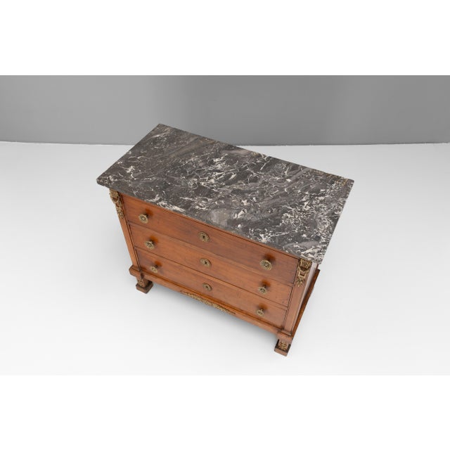 Traditional Antique Empire Commode in Mahogany, 1870 For Sale - Image 3 of 9