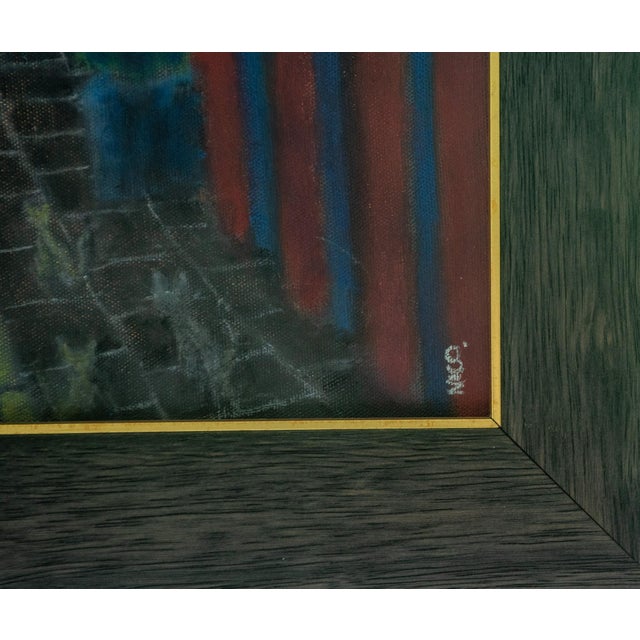 Late 20th Century Signed Nico - Street Scene, Oil on Canvas For Sale - Image 4 of 5
