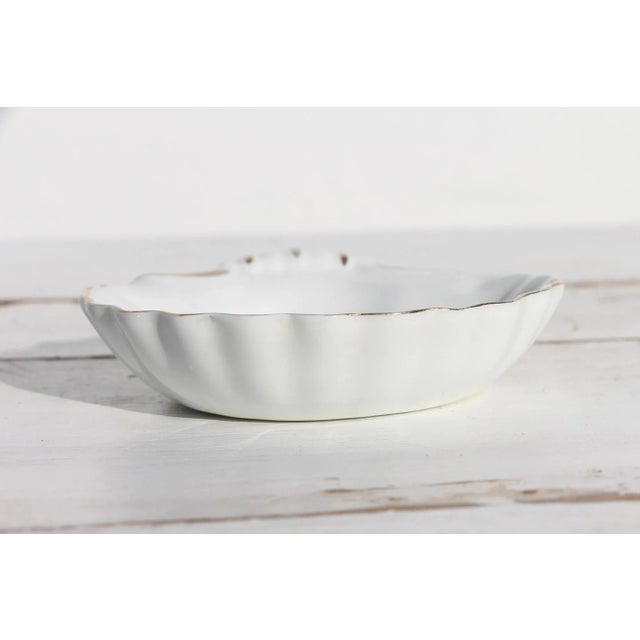 19th Century French Shell-Shaped Soap Dish, Hand-Painted and Signed For Sale - Image 4 of 12