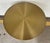 Original retail $1155, stylish Revelation Modern White and Satin Brass Ghost Accent Table, showroom floor sample