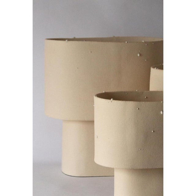 Small Table Lamp in Stoneware with Drops Effect Glaze by Lucas Huillet For Sale - Image 14 of 18