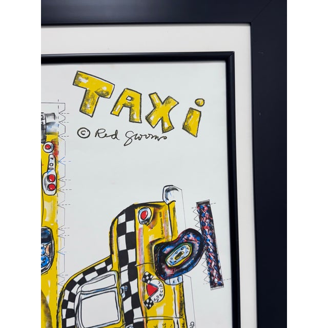 Circa 1986 Red Grooms "Ruckus Taxi" Framed 3d Lithograph Sculpture, Framed For Sale - Image 11 of 12