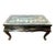Mid 20th Century Chinoiserie Black Lacquer Coffee Table With Carved Hard Stone Art For Sale