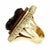 Diamond & Carnelian High Relief Carved 14k Gold Julius Caesar Ring, Size 6 For Sale - Image 4 of 6