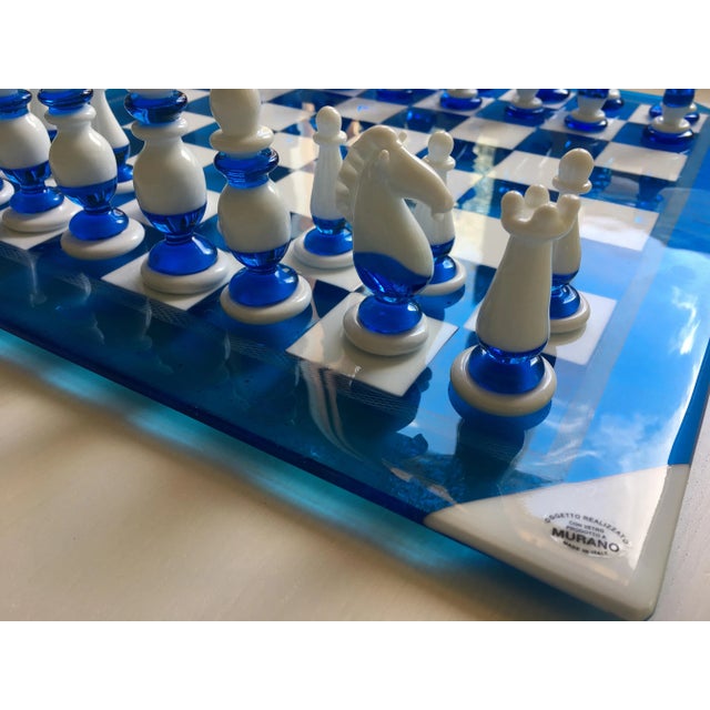 2020s Handmade Italian Murano Art Glass Chess Board, Italian Glass From Venice - 33 Pieces For Sale - Image 5 of 9