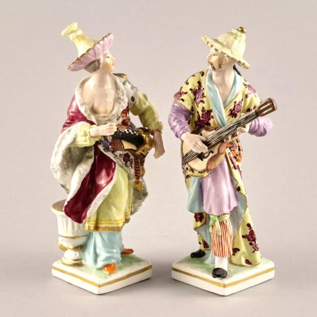Ceramic Porcelain Musicians from KPM, Set of 2 For Sale - Image 7 of 8