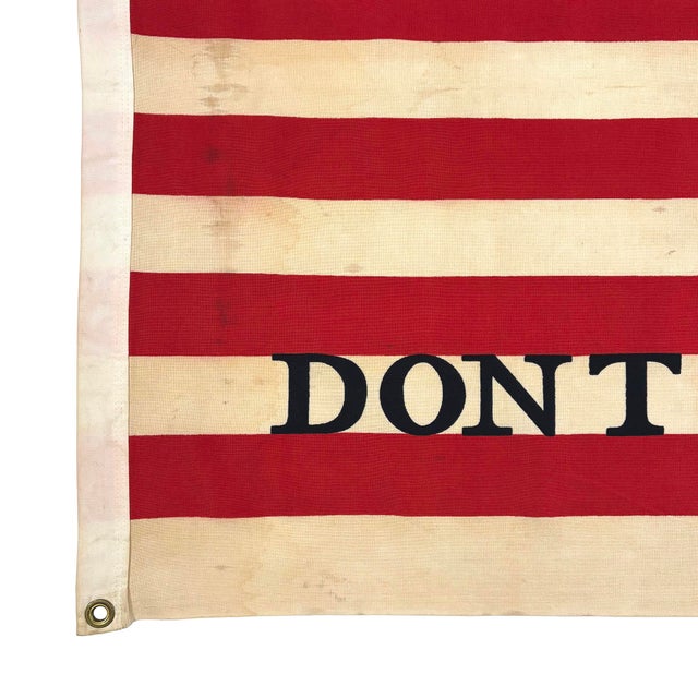 American Vintage Cotton "Don't Tread on Me" Snake Flag, First Navy Jack For Sale - Image 3 of 5