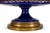 Victorian Dresden Style Vintage Cobalt Blue Porcelain Tray Table Lamp With Hand-Painted Fruit & Brass Accents For Sale - Image 3 of 6
