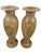 Decorative Marble Vases with Teakwood, 1980, Set of 2 For Sale - Image 4 of 8
