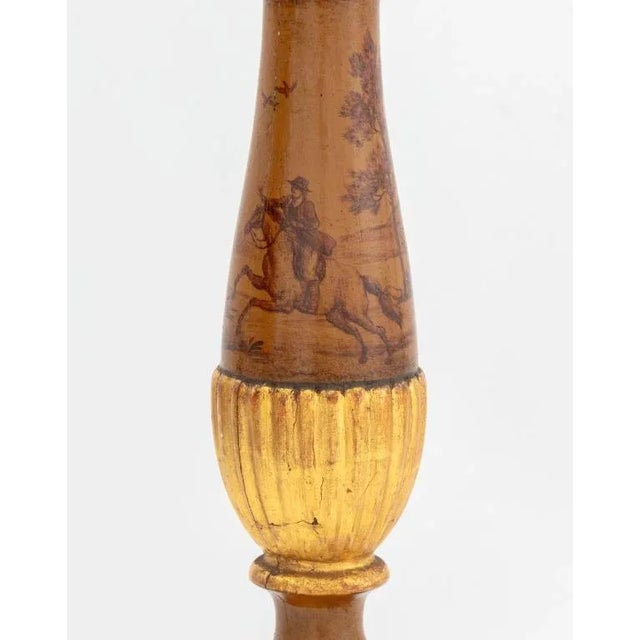 Italian Italian Giltwood Columnar Table Lamp For Sale - Image 3 of 8