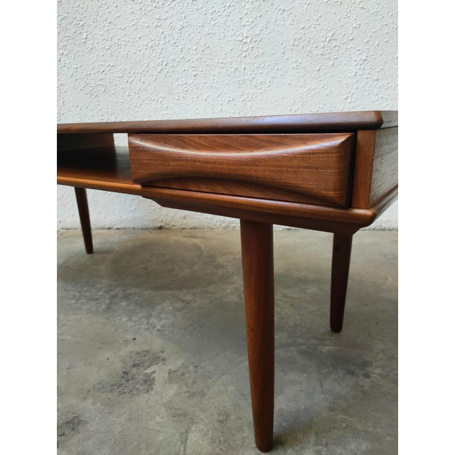 1970s Mid-Century Teak Table by Arne Vodder for Dyrlund, 1970 For Sale - Image 5 of 8