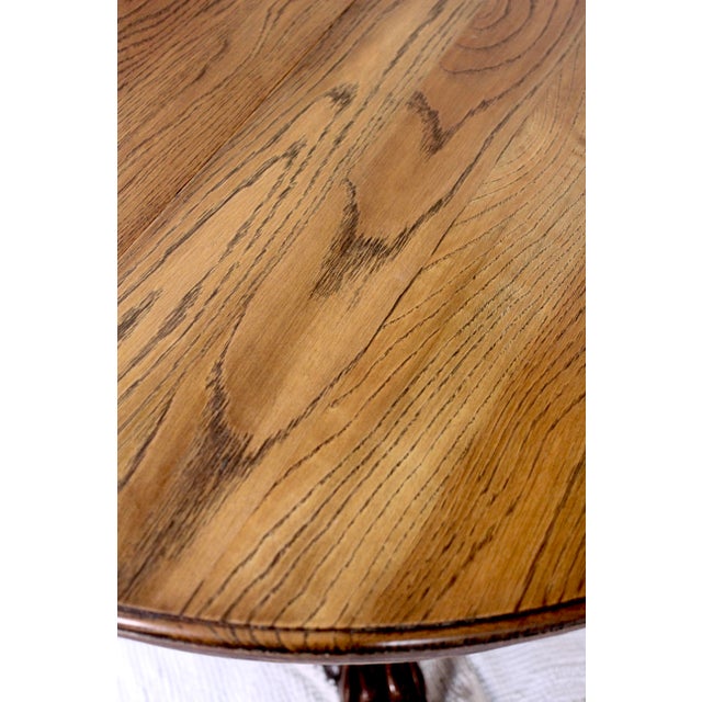 Brown Early 19th Century Oak Coffee Table With Gargoyles For Sale - Image 8 of 17