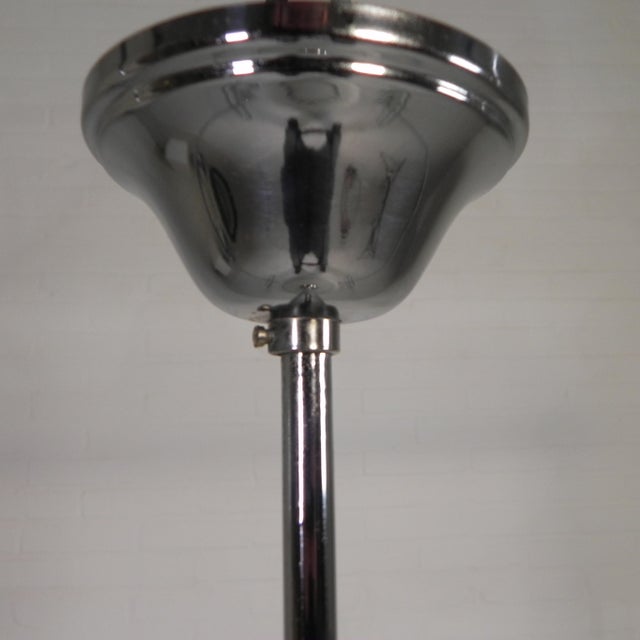 Vintage Pendant Lamp with Opaline Glass Shade, 1950s For Sale - Image 14 of 17