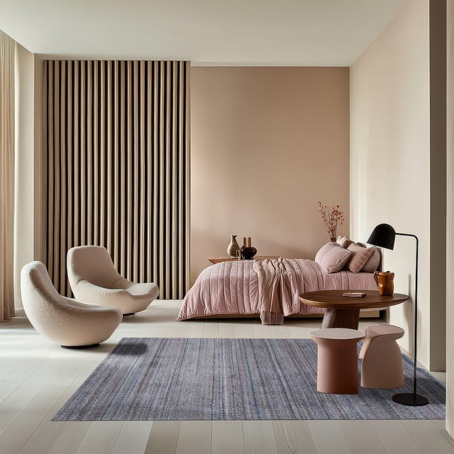 2020s 2x3 Radiant Chic Multicolor Solid Geometric Modern Handmade Wool Carpet Rug For Sale - Image 5 of 9