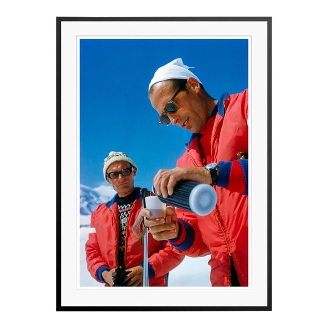 Toni Frissell 'Haute Route Drink Stop' Archival Pigment Print Framed in Black For Sale