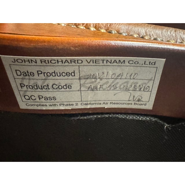 Set of 12 John-Richard Upholstered Dining Chairs With Leather Seats For Sale In Portland, ME - Image 6 of 15