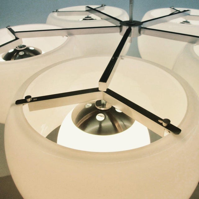 Ceiling lamp, designed by Vico Magistretti in 1961. Italy, Artemide. The 'Pentaclinio' ceiling lamp by Magistretti, using...