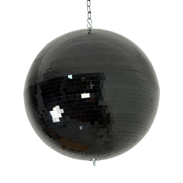 Large Black Sphere Disco Ball, 1980s For Sale