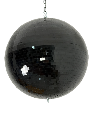 Large Black Sphere Disco Ball, 1980s
