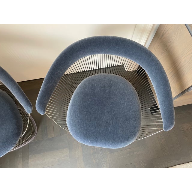 Blue Warren Platner for Knoll, Set of Two Chairs For Sale - Image 8 of 9