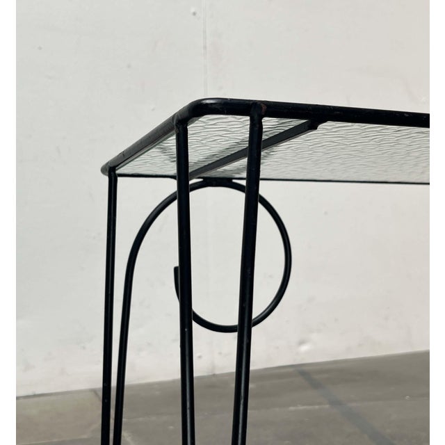 Mid-Century Modern Danish String Style Glass Side Table, 1960s For Sale - Image 11 of 18