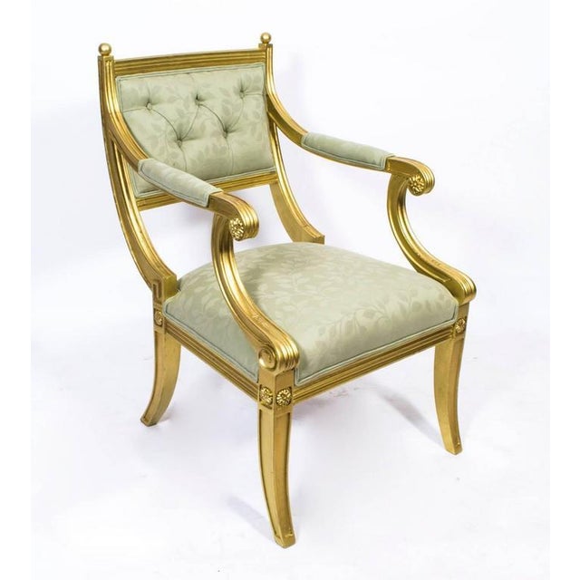 20th Century Regency Style Giltwood Armchair For Sale - Image 9 of 10