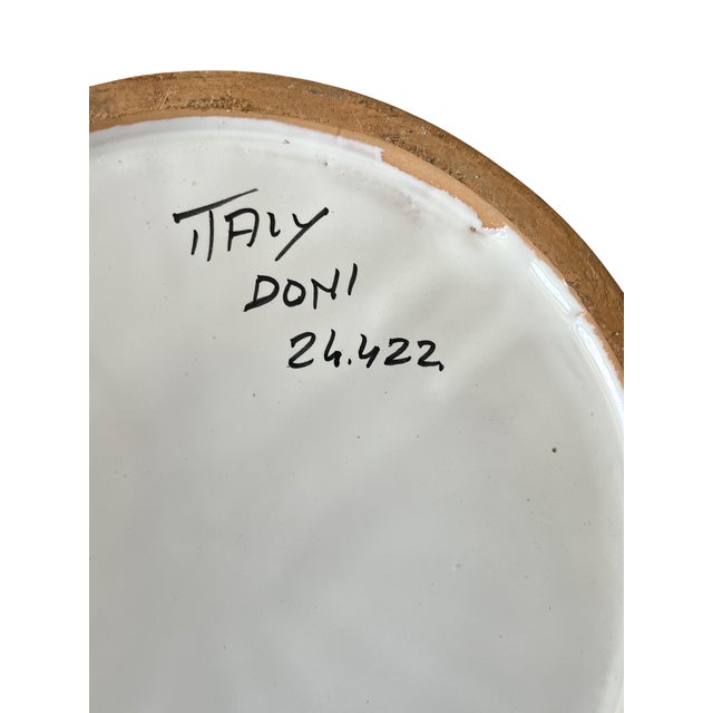 Vintage Italian Hand-Painted Ceramic, Umbrella Stand / Floor Vase in the Deruta / Faenza Tradition (Export Ware), Circa 1950s–70s For Sale - Image 9 of 13