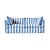 Sophie Conran Coco 3 Seater Sofa - Cornish Blue Stripes with Knife Edge Cushion For Sale - Image 4 of 4