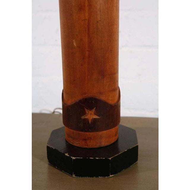 Vintage Wallpaper Roller Lamp For Sale - Image 4 of 7