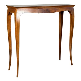 Vintage Walnut Console Table with Hidden Drawer by Pier Luigi Colli, Italy, 1950s For Sale