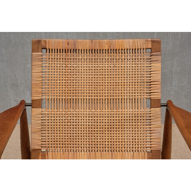 SW 96 Armchair in Teak, Oak and Cane by Finn Juhl for Søren Willadsen Møbelfabrik, Denmark, 1956 For Sale - Image 16 of 17