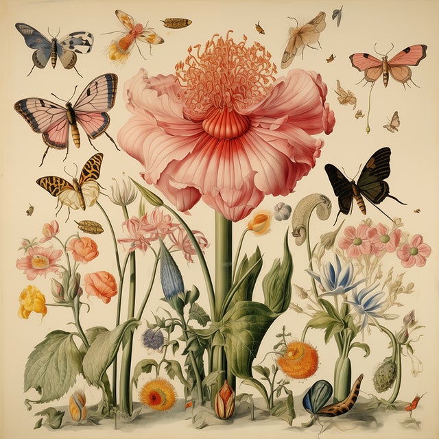 Whether you choose to frame them or leave them unframed, the botanical floral prints are an excellent choice for a...