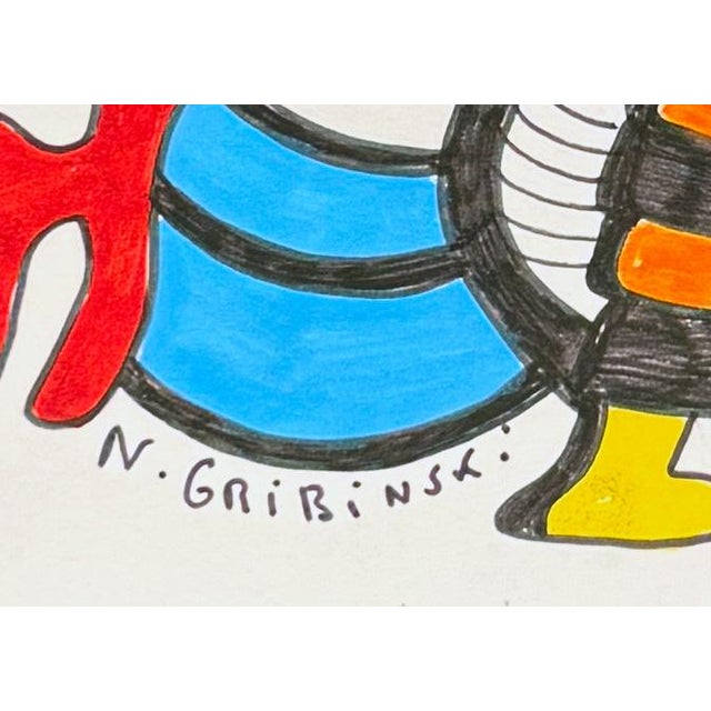 2020s Song of the Hidden Bloom — Small Abstract Figurative Drawing (8 X 8 In, 2025) For Sale - Image 5 of 6