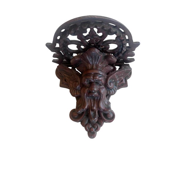1940s Gargoyle Cast Iron Wall Shelf For Sale - Image 4 of 4