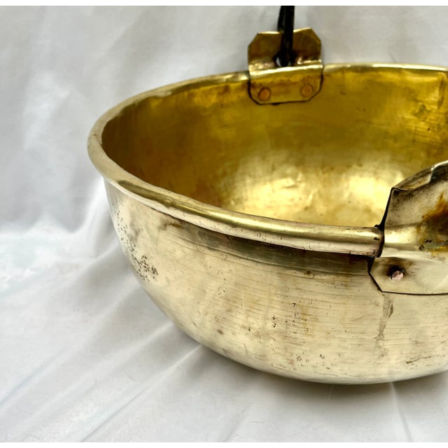 Early 20th Century French Handcrafted Brass Pot/Planter For Sale - Image 4 of 13