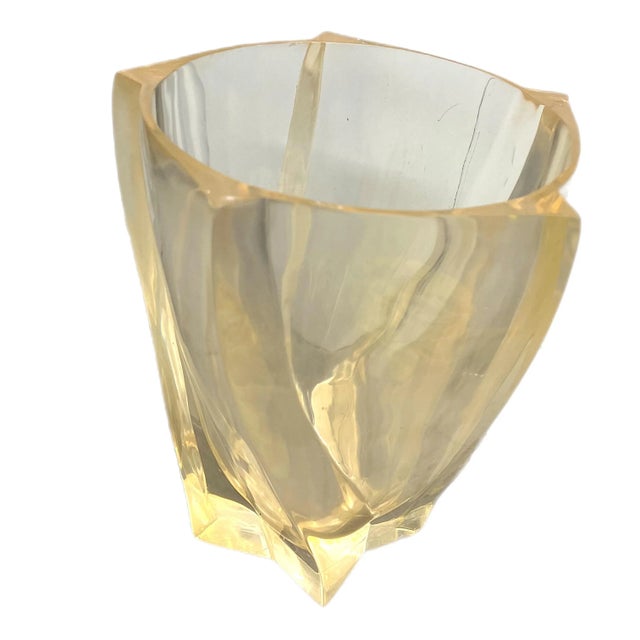 Plastic 1970’s Lucite Vase or Wastebasket For Sale - Image 7 of 11